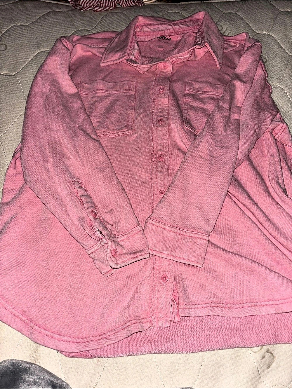 Aerie Pink Button Down Shirt Size XS Like New